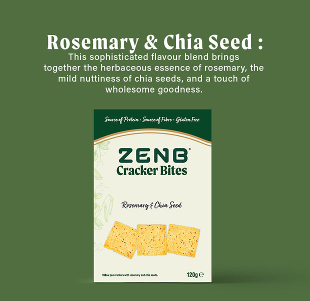 Rosemary & Chia Seed Cracker Bites | 3 Pack |9 Pack